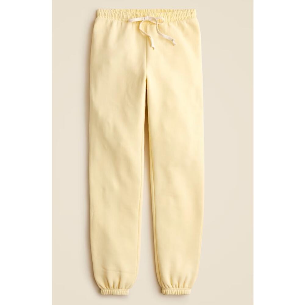 J.Crew Heritage Fleece Jogger Sweatpants Womens S Sunflower Sands Elastic Waist